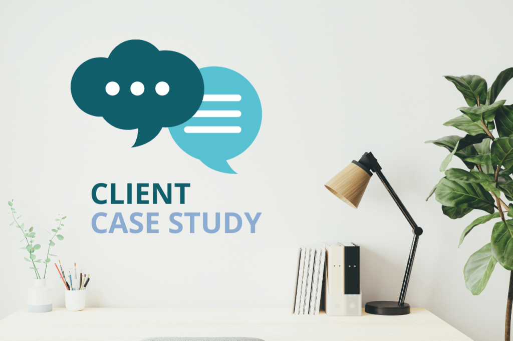 office room with text client case study