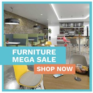 an office with chairs and soft sofas and tables inviting people to view the range of office furniture on offer