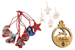 branded christmas tree decorations