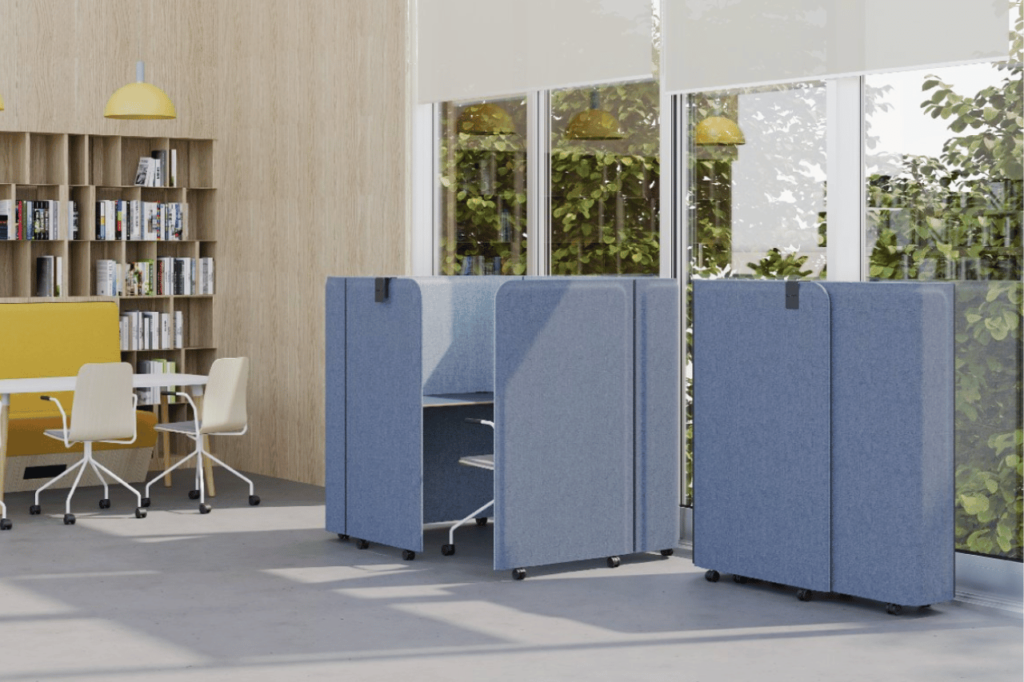 modular and foldable furniture desk space pods